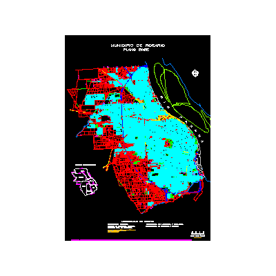 Mapa de rosario; santa fe; argentina
