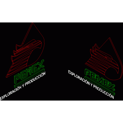 Logo pemex isometrico