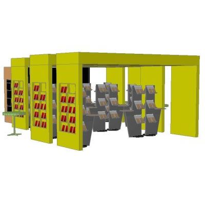 Stand de libros 3d