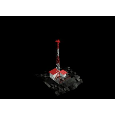 Radio base celular 3d