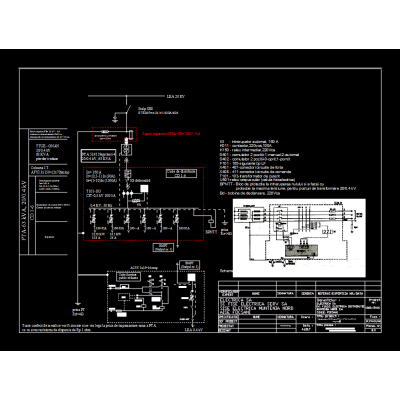 Electrical diagram of a transformer