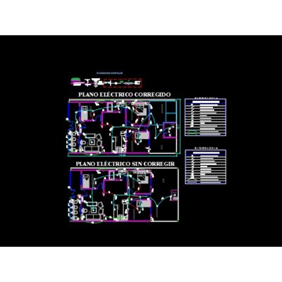 Simple electrical plan of a house