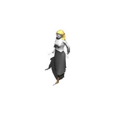 Mujer caminando 3d