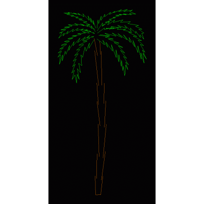 Palmera Tropical en Alzado