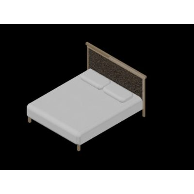 Cama de madera 3d