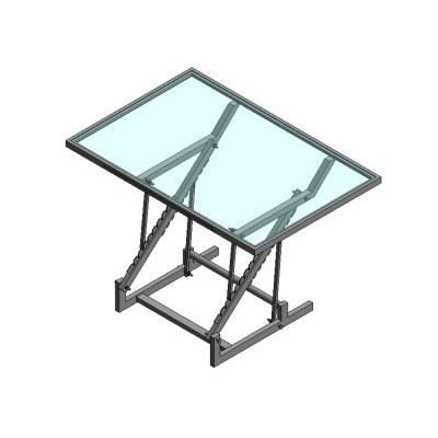 Mesa de dibujo de cristal de arquitectura