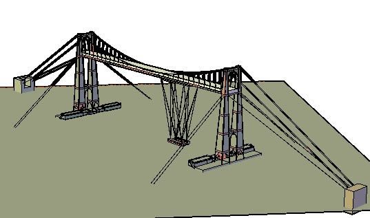 modèle 3D de pont portugais