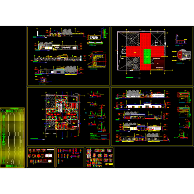 Planos Completos de Hospital con Detalles Técnicos