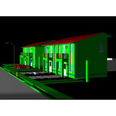 Casas apareadas 3d