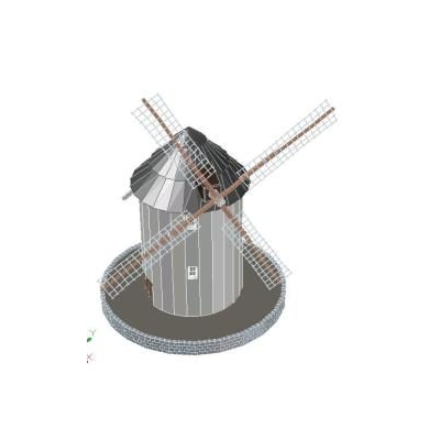 Moulin à vent pour pomper de l'eau 3d