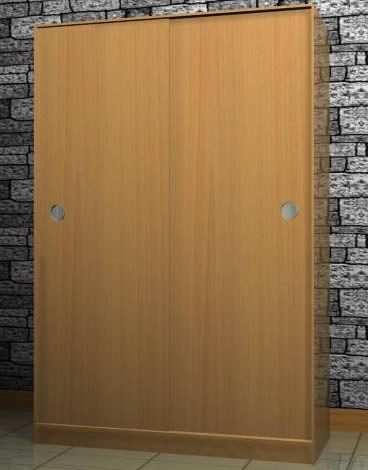 Wardrobe with 2 sliding doors 180x120x50 cm.