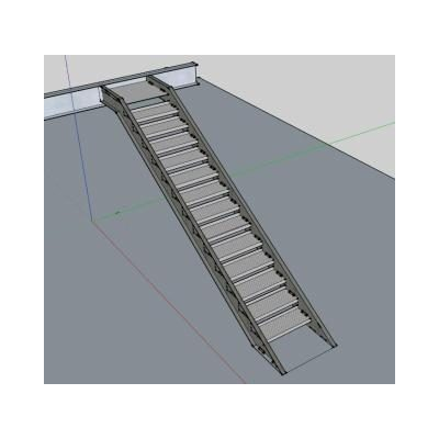 Escalera acero 3d