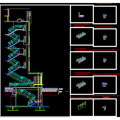 Escalera de un edificio en altura