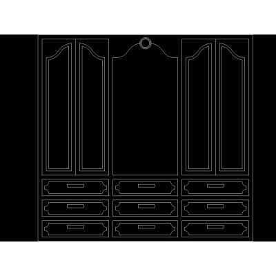 Diseno de Closet Clasico con Molduras