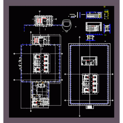 Ibm detalle de banos y planos de arquitectura