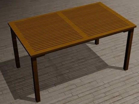 Rectangular outdoor table 150x90x76 cm. max