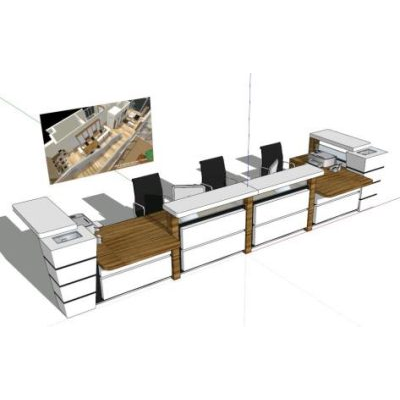 Mesa de recepcion 3d