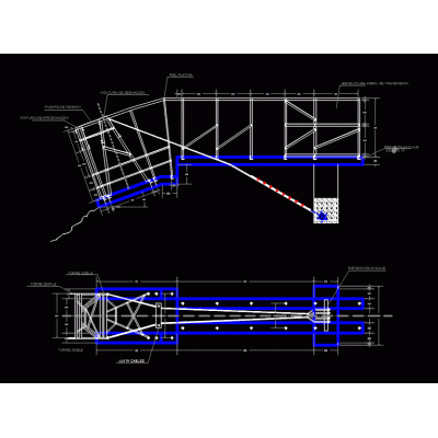 Estacion de partida -  cable carril
