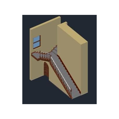 Levantamiento de una escalera - 3d