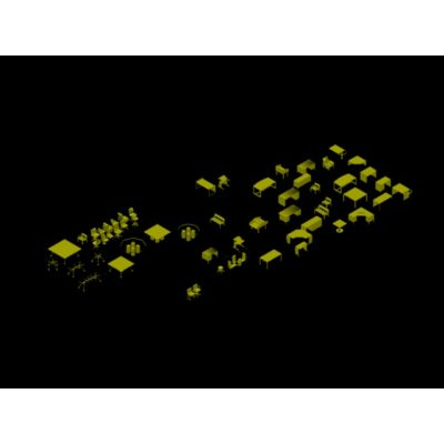 Bloques de oficina en 3d