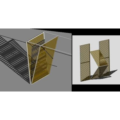 Sistema persianas plegables 3d
