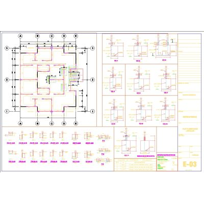 Plano de estructuras - conjunto residencial