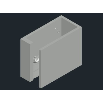Bano completo con regadera y lavamanos 3D