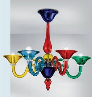Multicolored sylcom lamp