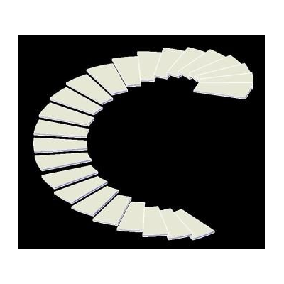 Escalera espiral (huellas) 3d