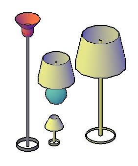 lâmpadas 3d