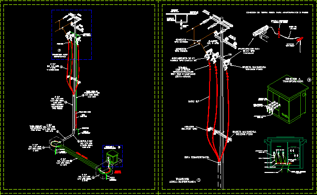 Transition aéro - souterrain 23kv