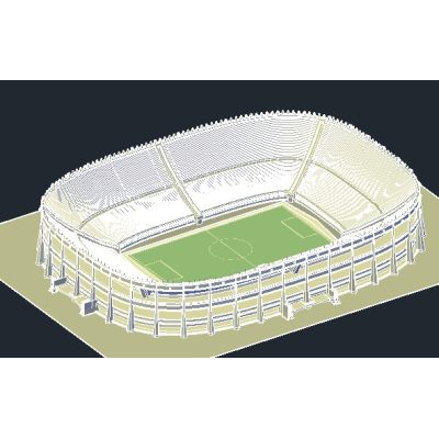 Estadio de futbol 3d