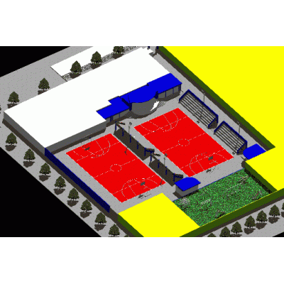sports coliseum in 3d