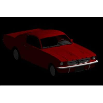Classic Red Mustang in 3D