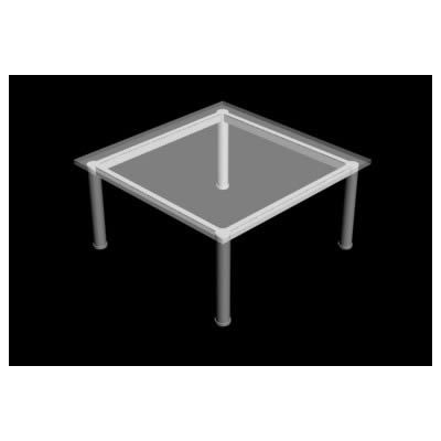 3d m table modelo  -  le corbusier