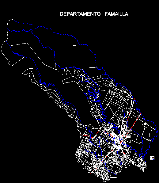 Karte des Departements Famailla – Tucuman – Argentinien