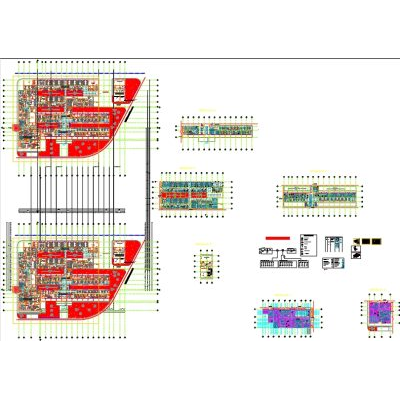 Plano de hospital con instalación eléctrica