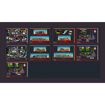 Diseño Completo de Hotel: Planos y Vistas
