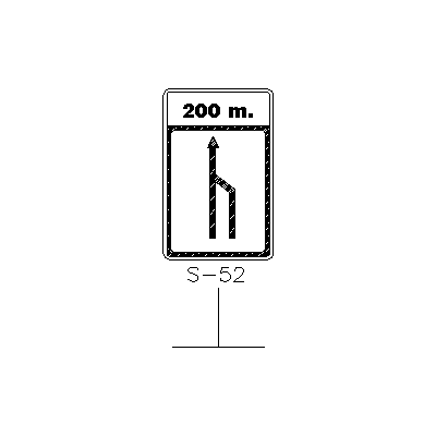 Senalizacion de Insercion Vial a 200 m