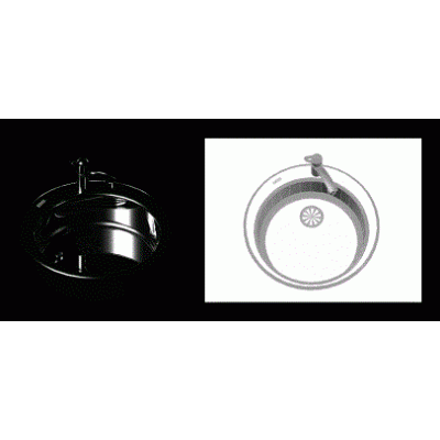 Lavabo Circular de Acero Inoxidable