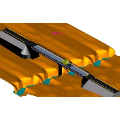 Puente de transporte en 3d