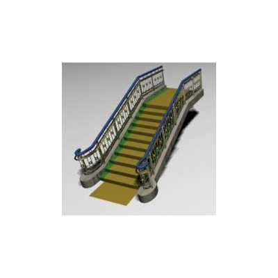 Escalera medio nivel 3d