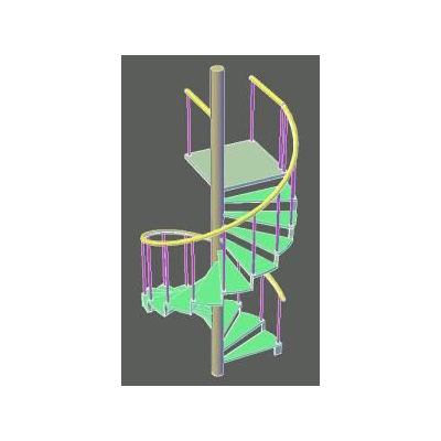 Escalera caracol 3d