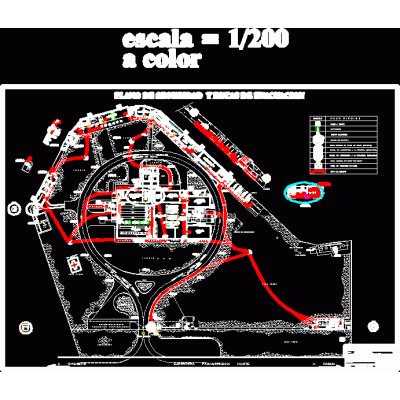 Plano de rutas de escape y senalizacion