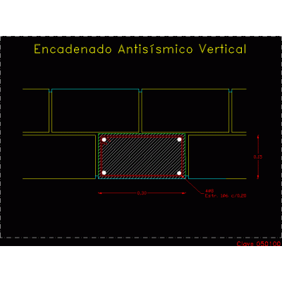 Encadenado antisismico vertical