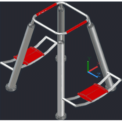Ejercitador de Piernas en 3D