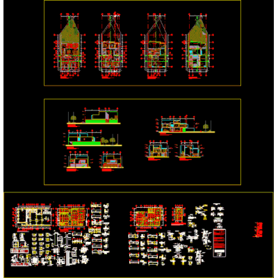 Plano de casa habitación con detalles estructurales