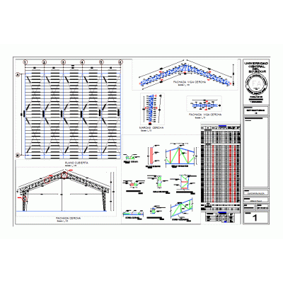 Planos estructurales de cercha metalica