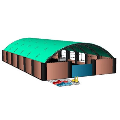 Nave industrial 3d - tinglado - taller