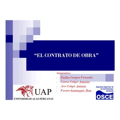 Presentacion de Contrato de Obra